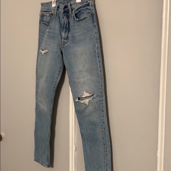 Levi's Premium distressed jeans 501 skinny blue - Picture 5 of 15